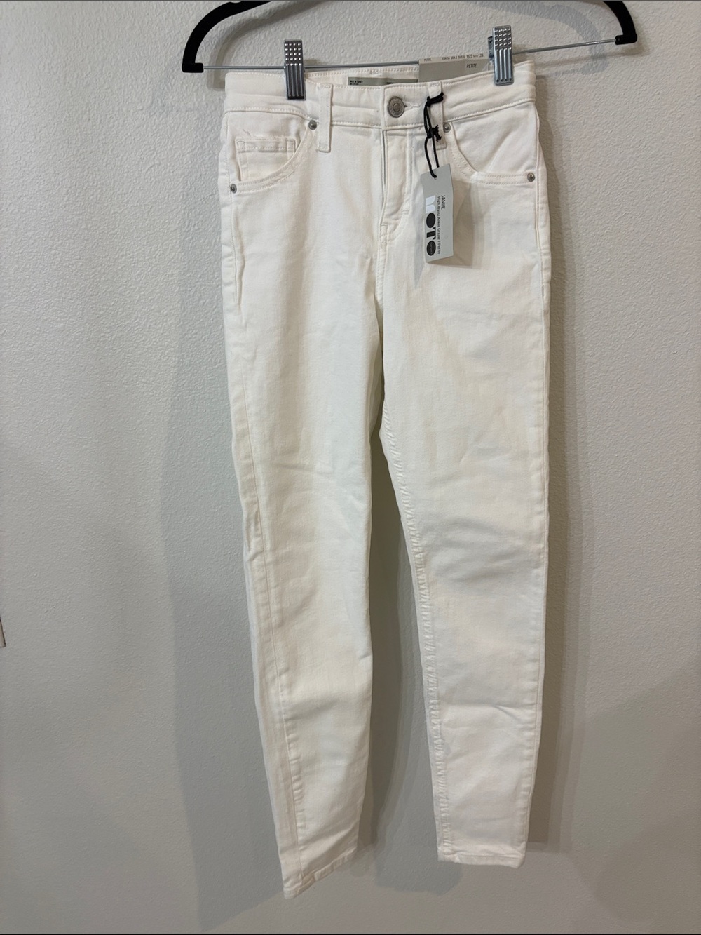 Topshop Moto Jamie White Skinny Jeans - Clean Slim Fit Petite - NWT